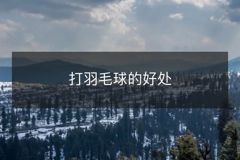 打羽毛球的好处 打羽毛球的好处